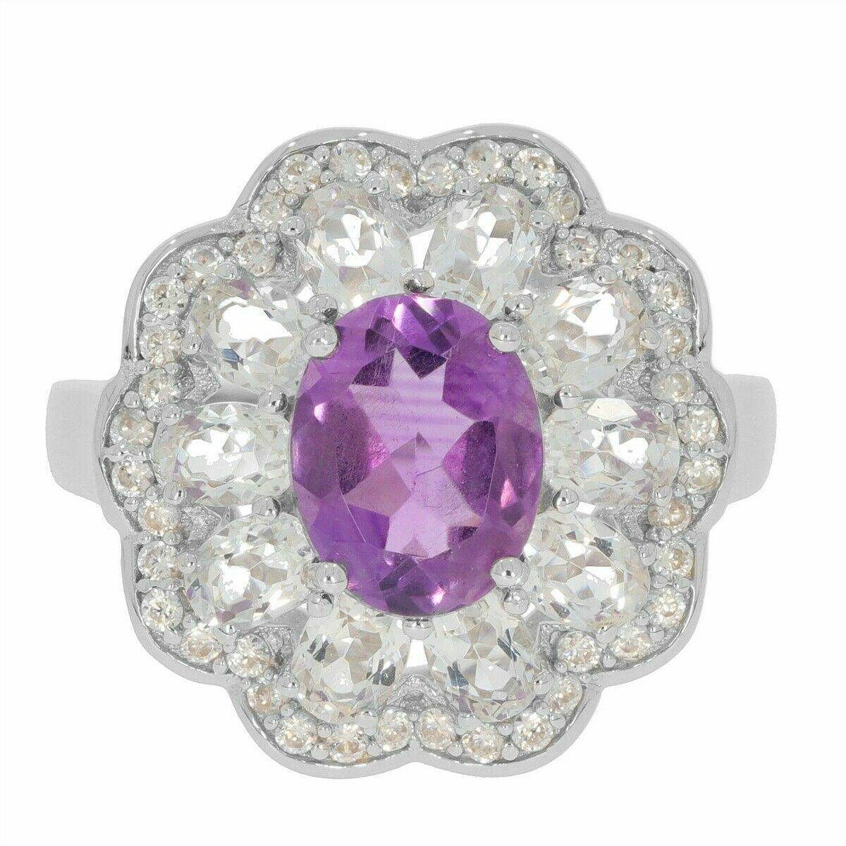 Sterling Silver Semi Mount Ring Setting Oval OV 9x7mm White Topaz PJC2117R - Syzjewelry