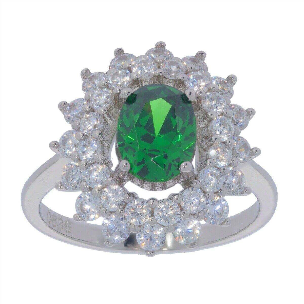 Sterling Silver Semi Mount Ring Setting OV 8X6mm White Topaz N0052PJC0636R - Syzjewelry