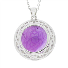 Sterling Silver Semi Mount Pendant Setting Round RD 25x25x17mm Halo Topaz - Syzjewelry