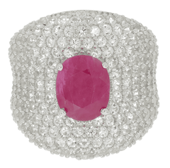 Sterling Silver Semi Mount Ring Setting Oval OV 10x8mm Topaz Dome Ring 3360 - Syzjewelry