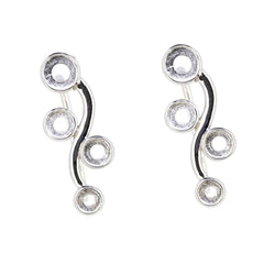 Sterling silver Semi Mount Earrings Setting RD 5x5 4x4 3.5x3.5mm Hook - Syzjewelry