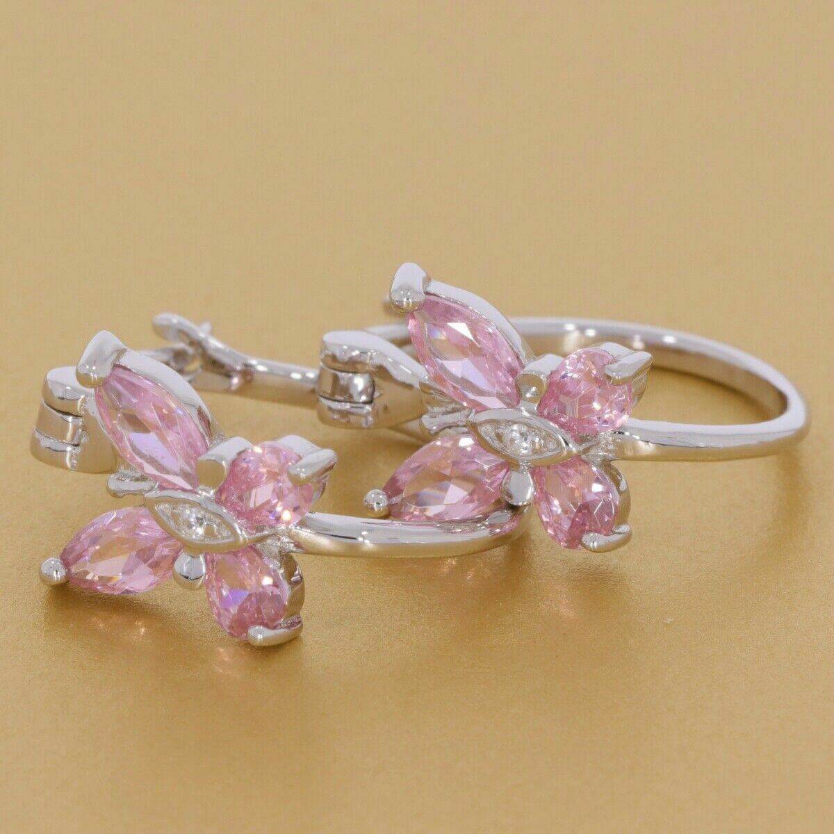 Sterling Silver Semi Mount Earrings Setting MQ 6x3mm PE 5x3 Butterfly - Syzjewelry