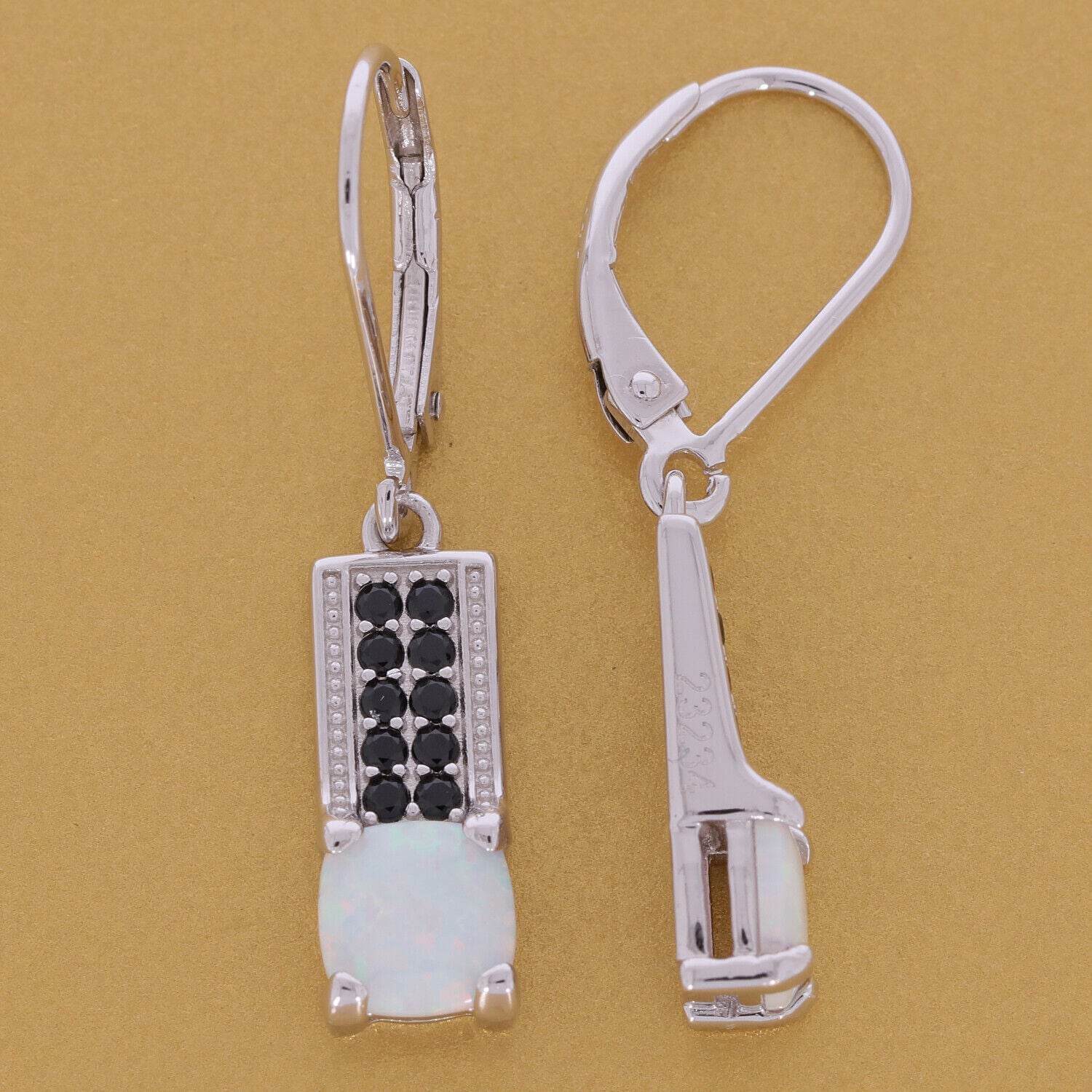 Sterling Silver Semi Mount Earrings Setting Cab Cushion CU 6x6mm - Syzjewelry