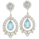 Sterling Silver Semi Mount Earrings Setting Pear PE 14X9mm - Syzjewelry