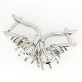 Sterling Silver Semi Mount Earrings Setting Round RD 8x8mm No Rhodium Plated - Syzjewelry