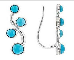 Sterling silver Semi Mount Earrings Setting RD 5x5 4x4 3.5x3.5mm Hook - Syzjewelry