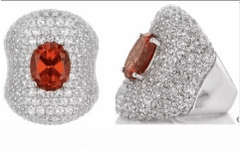 Sterling Silver Semi Mount Ring Setting Oval OV 10x8mm Topaz Dome Ring 3360 - Syzjewelry