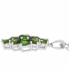 Sterling Silver Semi Mount Pendant Setting PE 4X3mm White Topaz N0232PJC2200 - Syzjewelry