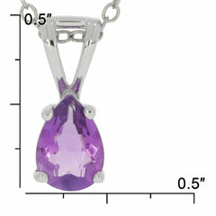 Sterling Silver Semi Mount Pendant Setting PE 7X5mm White Topaz N0185PJC1974 - Syzjewelry