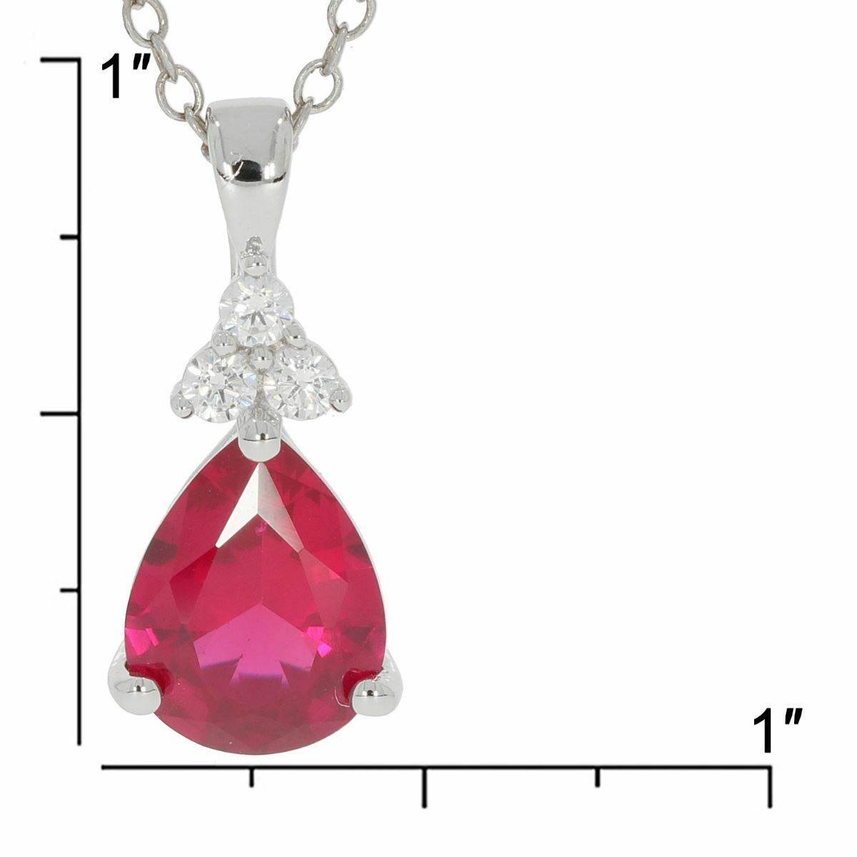 Sterling Silver Semi Mount Pendants Setting PE 9X7mm White Topaz N0142PJC179 - Syzjewelry