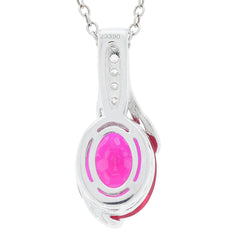 Sterling Silver Semi Mount Pendant Setting Oval OV 10X8mm rose gold - Syzjewelry