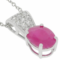 Sterling Silver Semi Mount Pendants Setting OV 10X8mm White Topaz - Syzjewelry