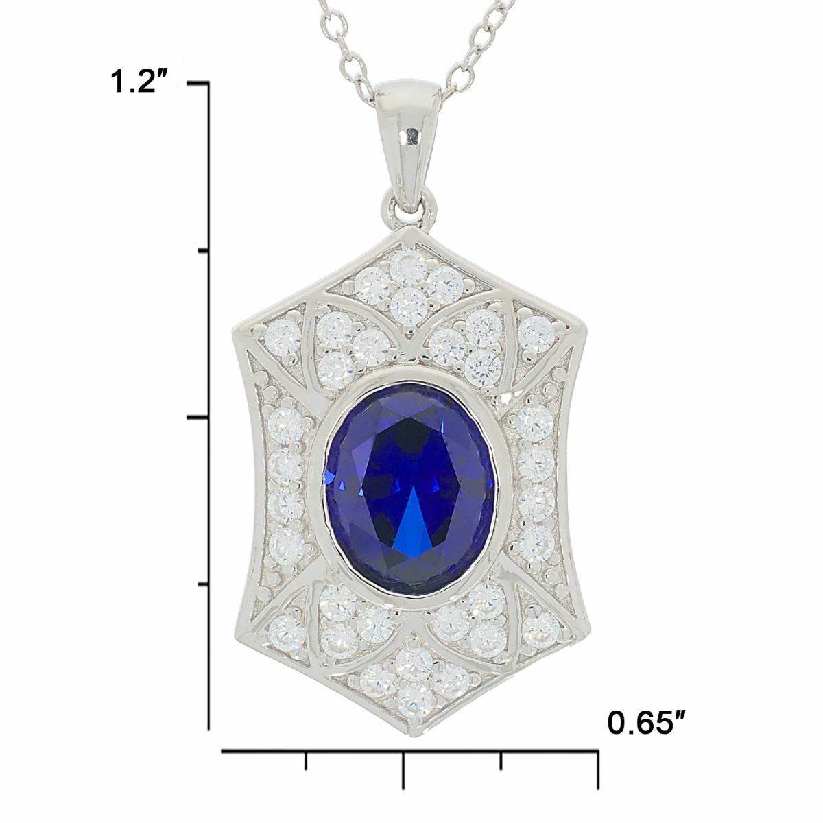 Sterling Silver Semi Mount Pendant Setting OV 10X8mm White Topaz - Syzjewelry