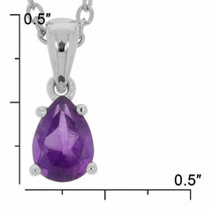 Sterling Silver Semi Mount Pendant Setting PE 7X5mm White Topaz - Syzjewelry