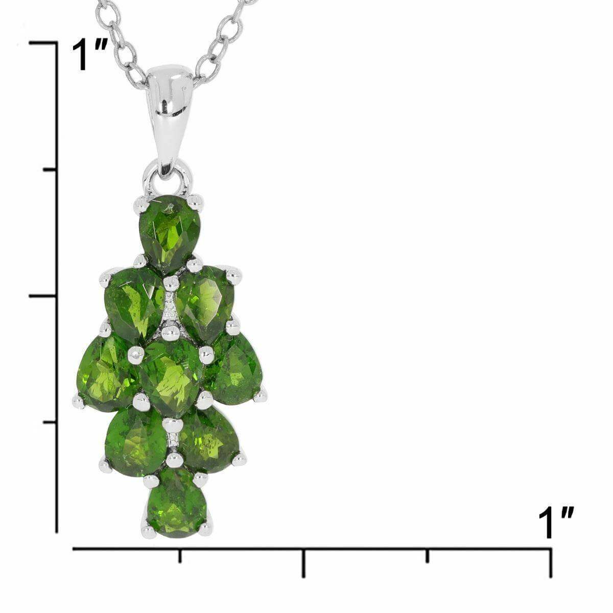 Sterling Silver Semi Mount Pendant Setting PE 4X3mm White Topaz N0232PJC2200 - Syzjewelry