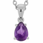 Sterling Silver Semi Mount Pendant Setting PE 7X5mm White Topaz - Syzjewelry