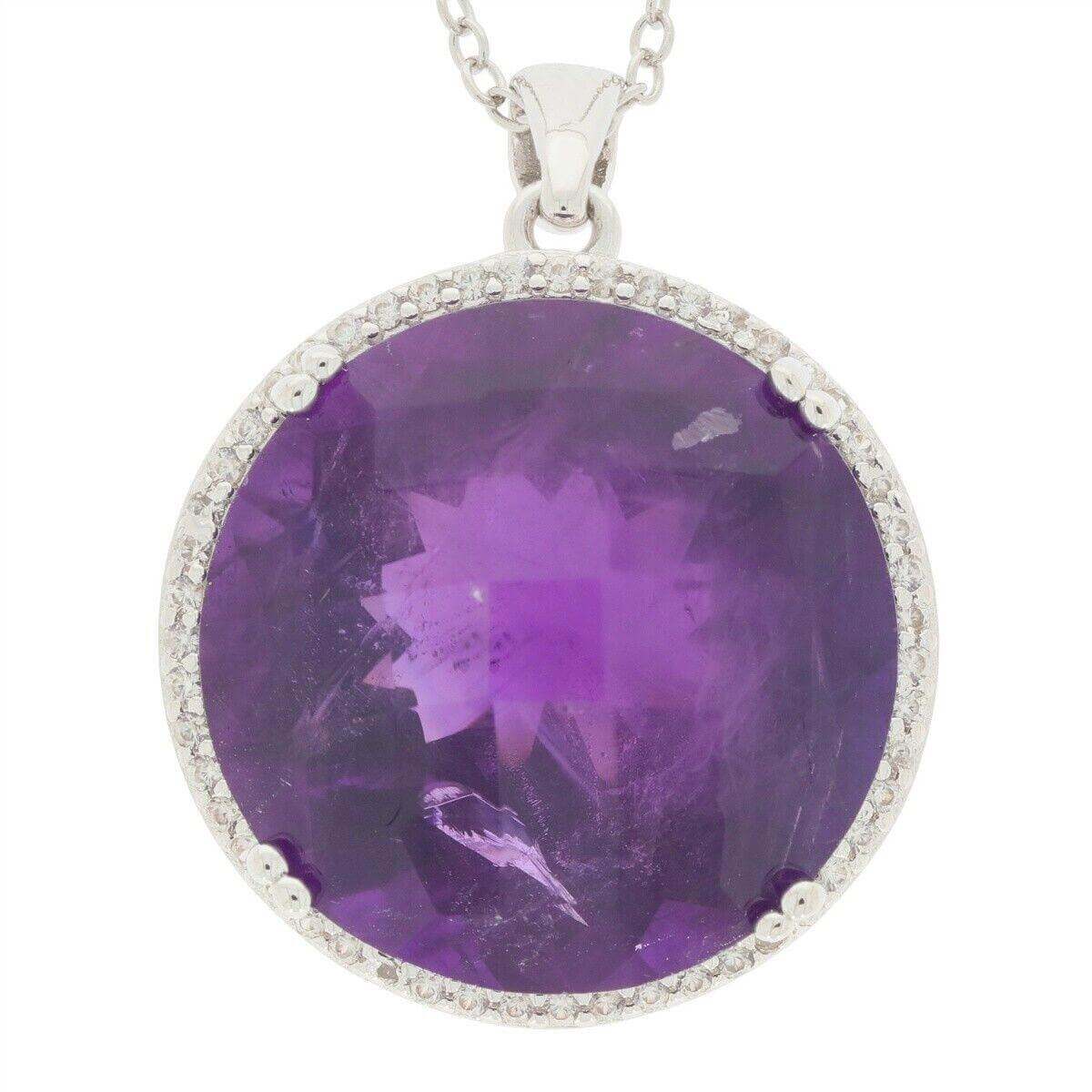 Sterling Silver Semi Mount Pendant Setting Round RD 25x25x17mm Halo Topaz - Syzjewelry