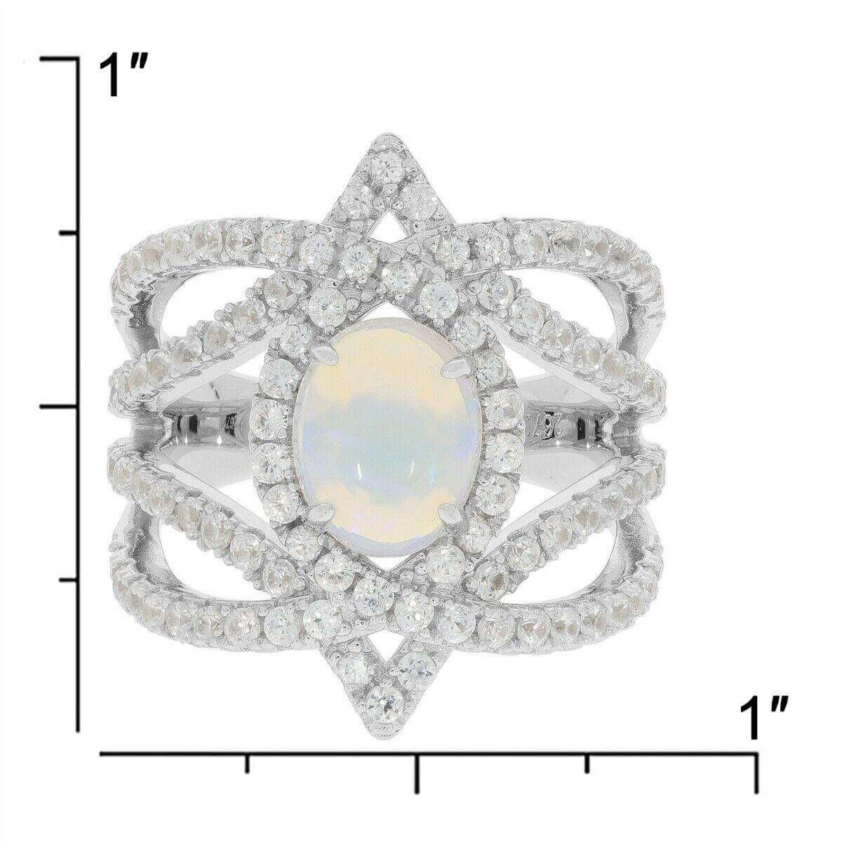 Sterling Silver Semi Mount Ring Setting Oval OV9x7mm Cab Split Shank Topaz - Syzjewelry