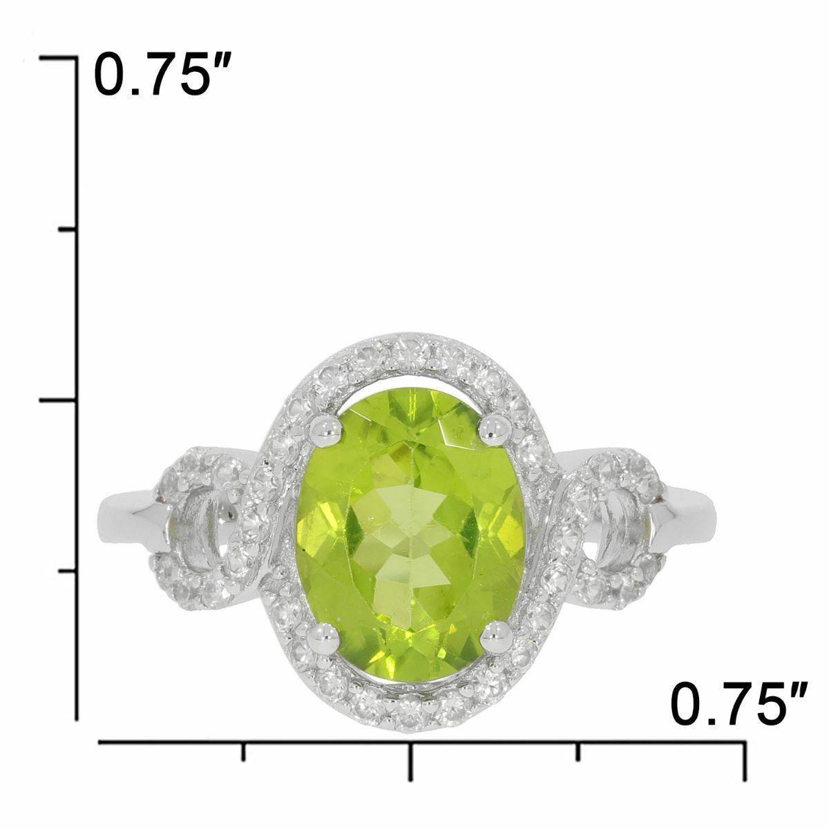 Sterling Silver Semi Mount Ring Setting OV 10X8mm White Topaz N0280PJC2635R - Syzjewelry