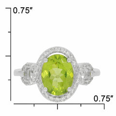 Sterling Silver Semi Mount Ring Setting OV 10X8mm White Topaz N0280PJC2635R - Syzjewelry