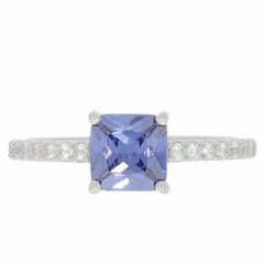 Sterling Silver Semi Mount Ring Setting SQ 6.5X6.5mm Solitaire - Syzjewelry