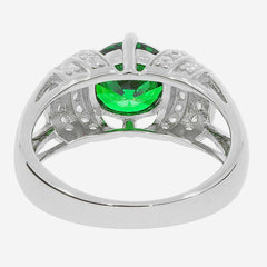 Sterling Silver Semi Mount Ring Setting RD 8x8mm White Topaz PJC1709R - Syzjewelry