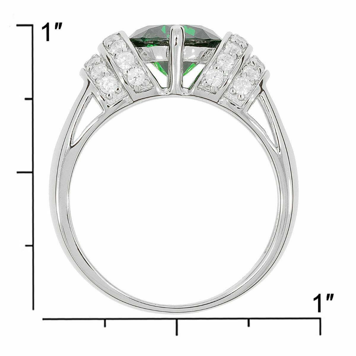 Sterling Silver Semi Mount Ring Setting RD 8x8mm White Topaz PJC1709R - Syzjewelry