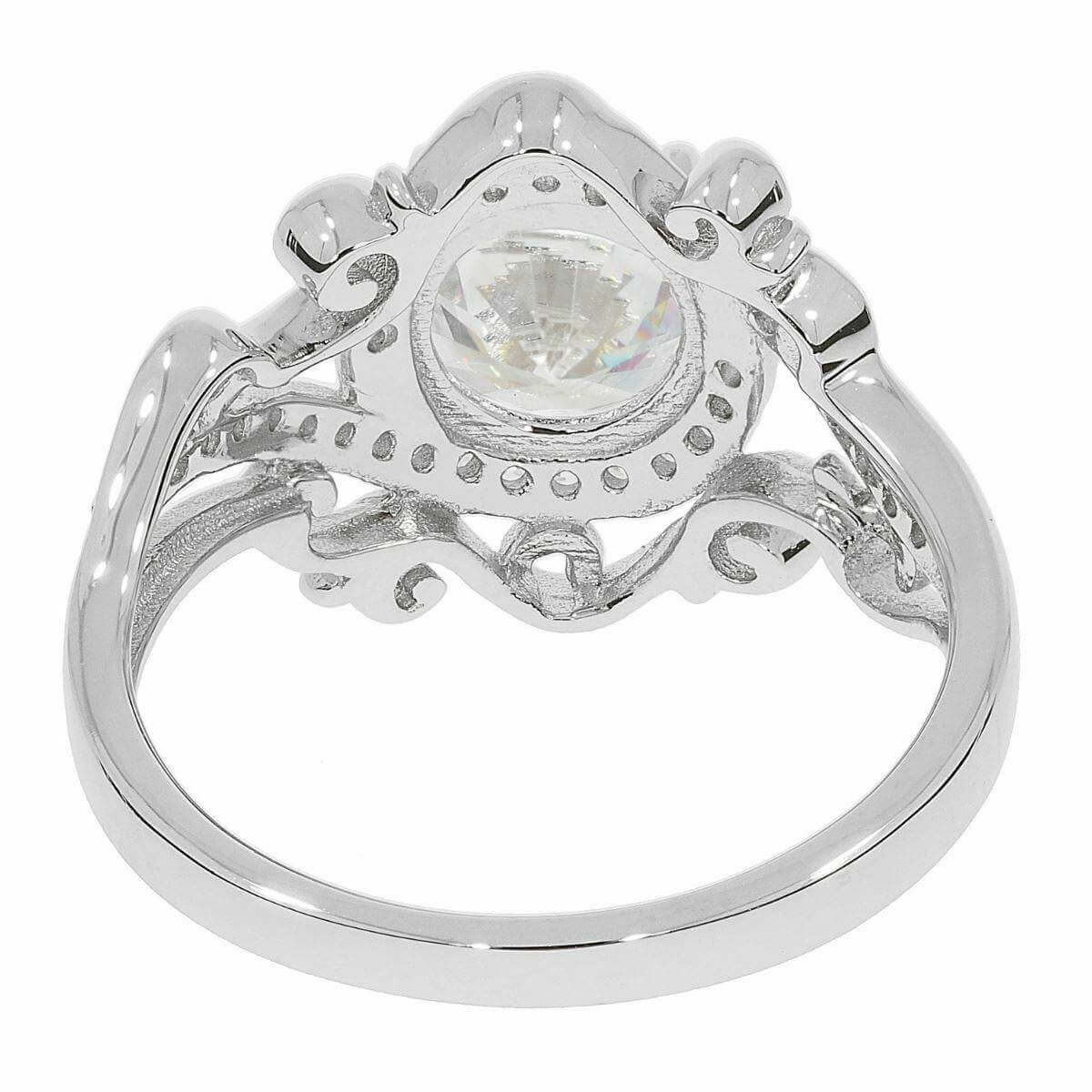 Sterling Silver Semi Mount Ring Setting RD 8x8mm White Topaz - Syzjewelry