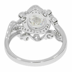 Sterling Silver Semi Mount Ring Setting RD 8x8mm White Topaz - Syzjewelry