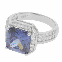 Sterling Silver Semi Mount Ring Setting Asscher 10x10mm or Square SQ 9x9mm Halo - Syzjewelry