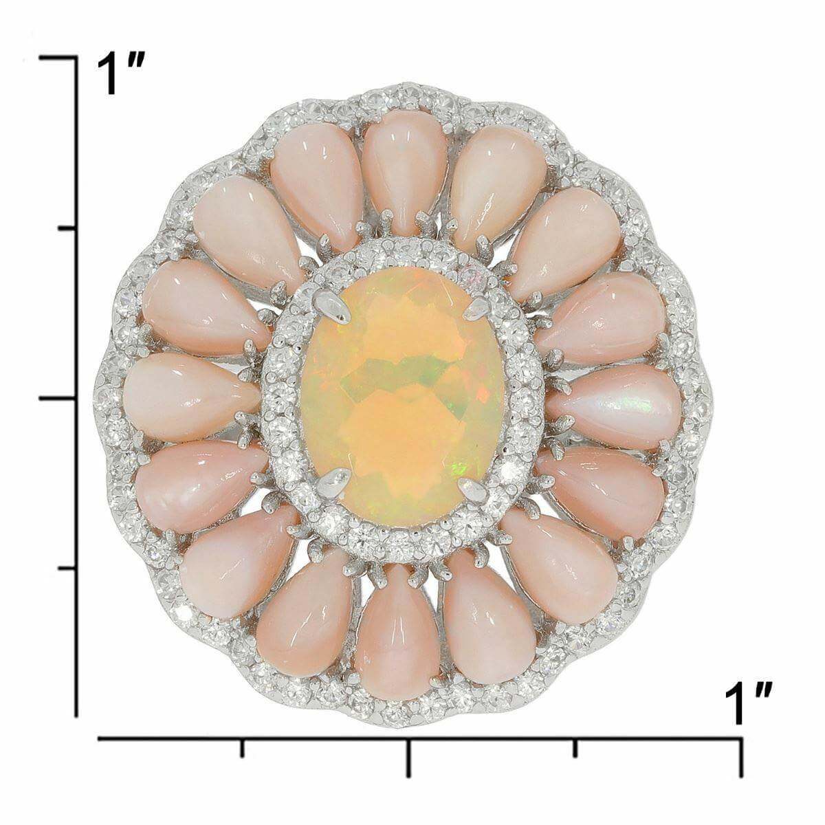 Sterling Silver Semi Mount Ring Setting Cabochon Oval OV 9X7mm Cluster Ring - Syzjewelry