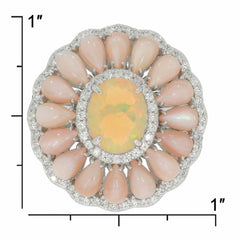 Sterling Silver Semi Mount Ring Setting Cabochon Oval OV 9X7mm Cluster Ring - Syzjewelry