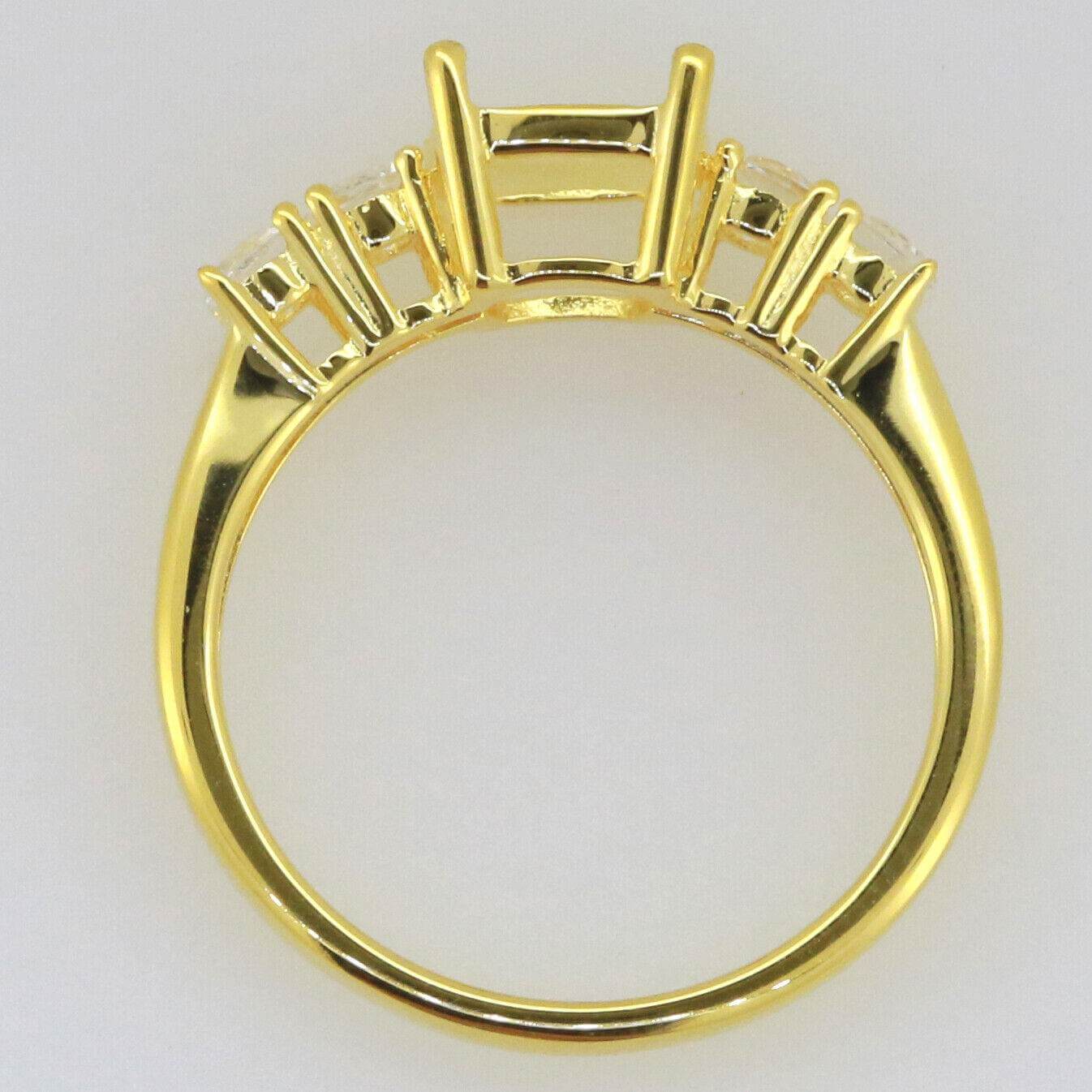 Sterling Silver Semi Mount Ring Setting Cushion CU 7X7mm 5 Stones - Syzjewelry