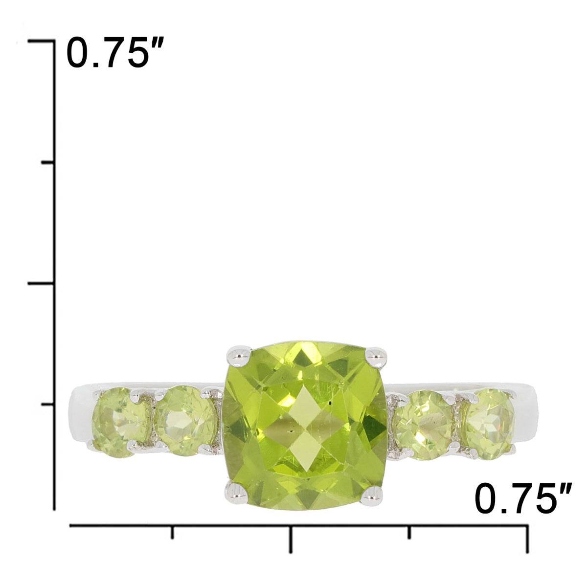 Sterling Silver Semi Mount Ring Setting Cushion CU 7X7mm 5 Stones - Syzjewelry