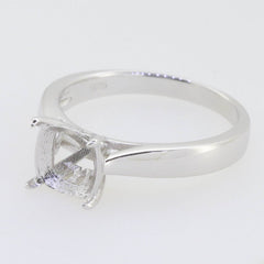Sterling Silver Semi Mount Ring Setting Cushion CU 7.5X7.5mm - Syzjewelry