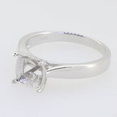 Sterling Silver Semi Mount Ring Setting Cushion CU 7x7mm - Syzjewelry