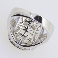 Sterling Silver Semi Mount Ring Setting Cushion CU 9x7mm Channel Baguette Ha - Syzjewelry