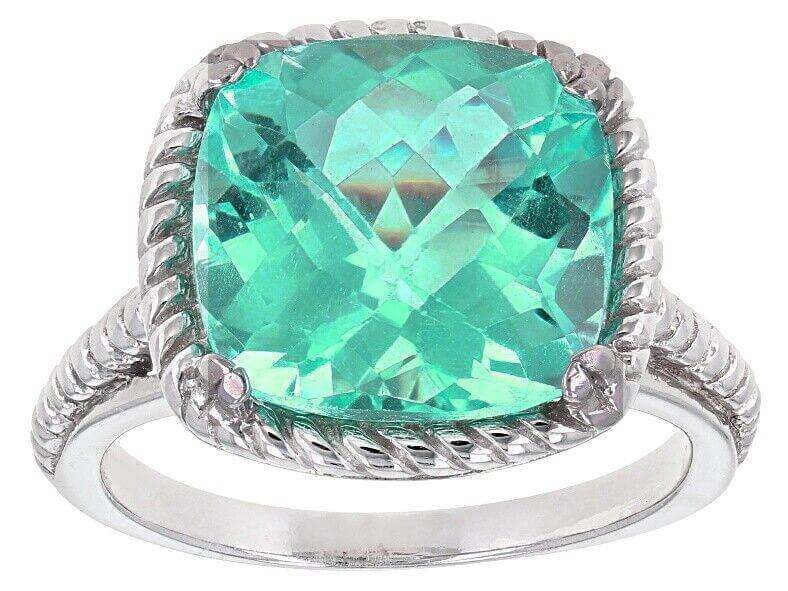 Sterling Silver Semi Mount Ring Setting Cushion Cu 10x10mm Rope Shank - Syzjewelry