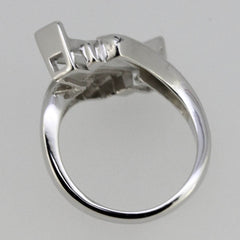 Sterling Silver Semi Mount Ring Setting Emerald OCT 18x4mm Black Spinel - Syzjewelry