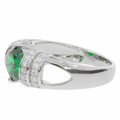 Sterling Silver Semi Mount Ring Setting RD 8x8mm White Topaz PJC1709R - Syzjewelry