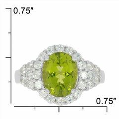 Sterling Silver Semi Mount Ring Setting Oval OV 8x6mm Halo Topaz - Syzjewelry