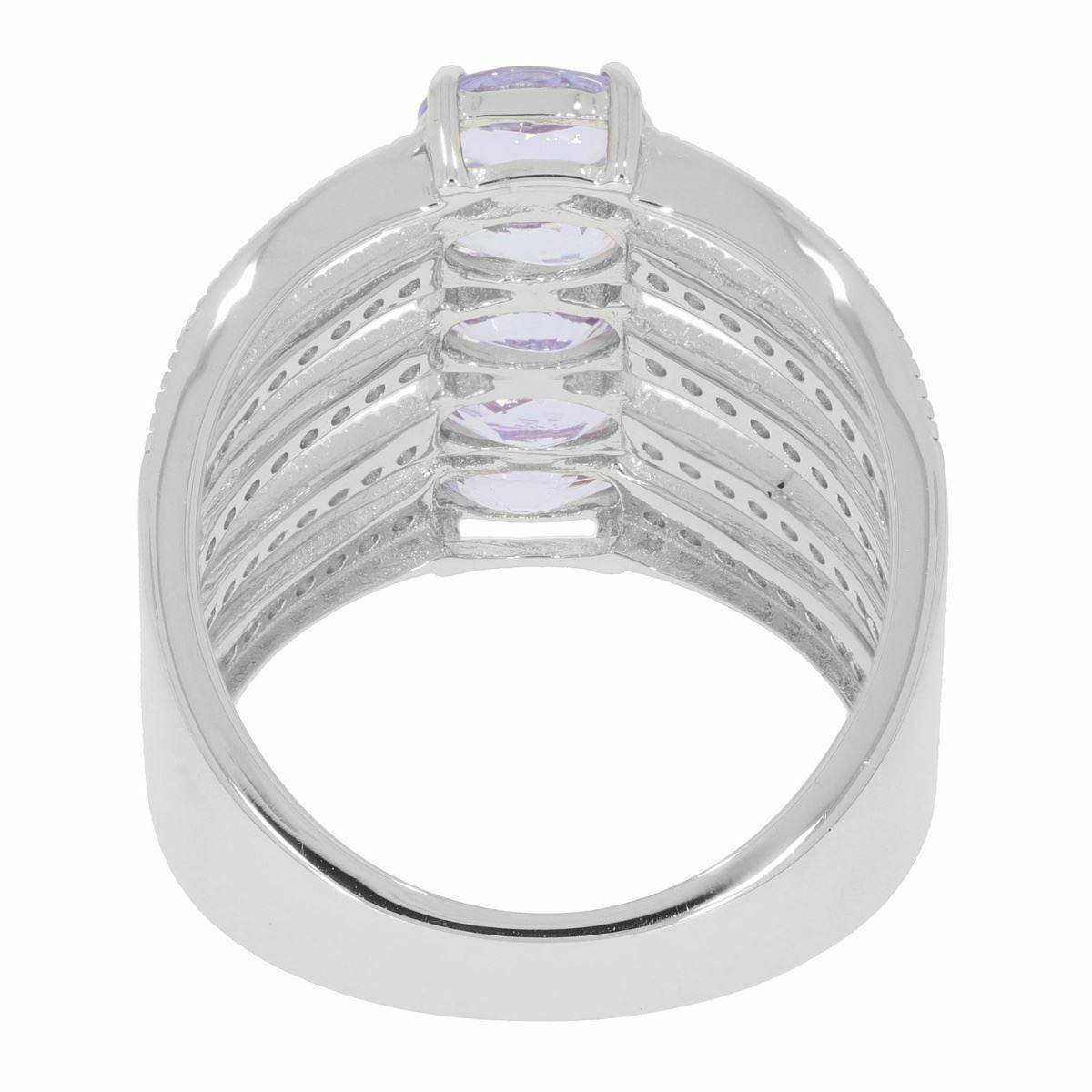 Sterling Silver Semi Mount Ring Setting OV 6X4mm Cocktail Ring White T - Syzjewelry