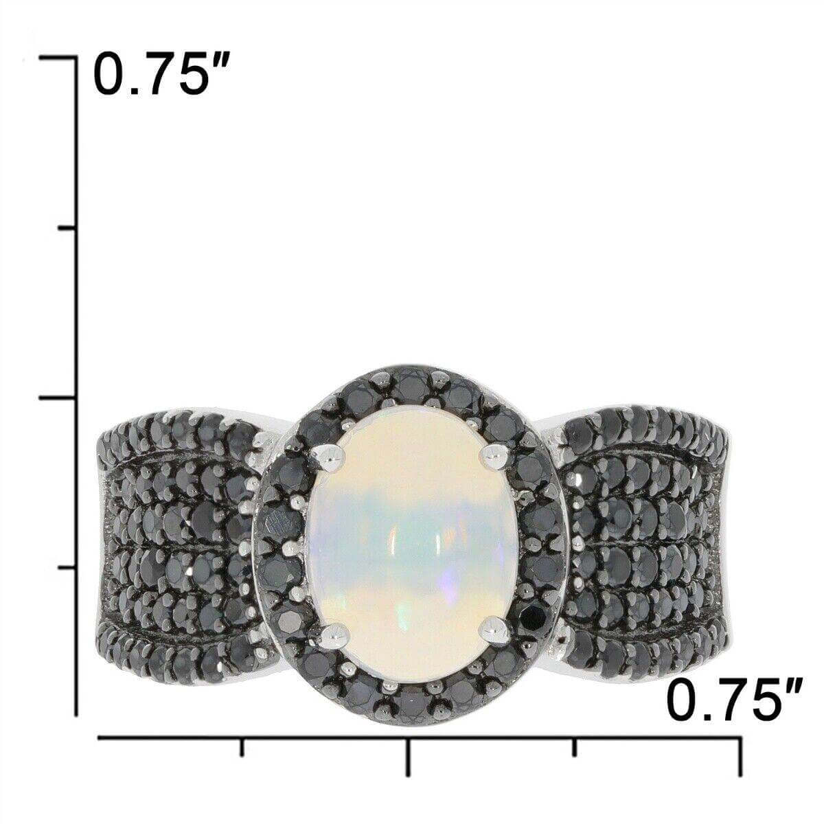 Sterling Silver Semi Mount Ring Setting OV 9x7mm Halo Cabochon White T Solid - Syzjewelry