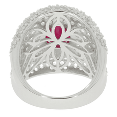 Sterling Silver Semi Mount Ring Setting Oval OV 10x8mm Topaz Dome Ring 3360 - Syzjewelry