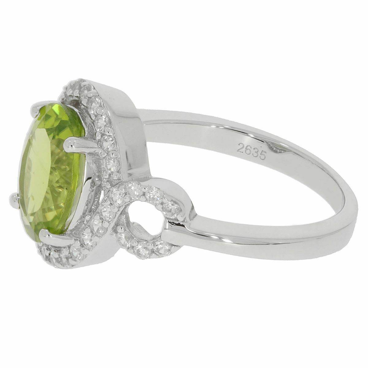 Sterling Silver Semi Mount Ring Setting OV 10X8mm White Topaz N0280PJC2635R - Syzjewelry