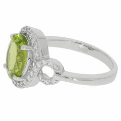 Sterling Silver Semi Mount Ring Setting OV 10X8mm White Topaz N0280PJC2635R - Syzjewelry