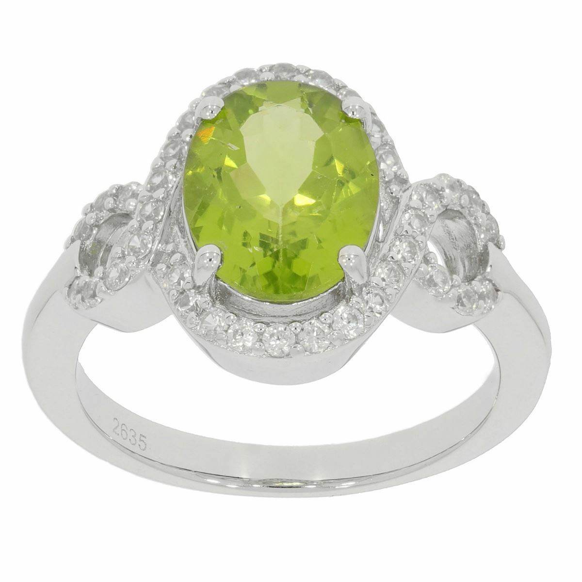 Sterling Silver Semi Mount Ring Setting OV 10X8mm White Topaz N0280PJC2635R - Syzjewelry