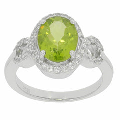 Sterling Silver Semi Mount Ring Setting OV 10X8mm White Topaz N0280PJC2635R - Syzjewelry