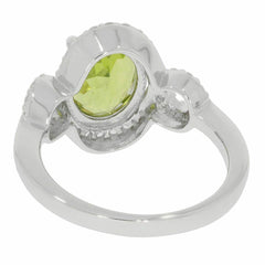 Sterling Silver Semi Mount Ring Setting OV 10X8mm White Topaz N0280PJC2635R - Syzjewelry