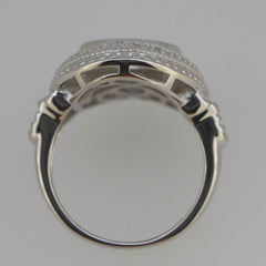 Sterling Silver Semi Mount Ring Setting Oval OV 14x10mm Cabochon - Syzjewelry